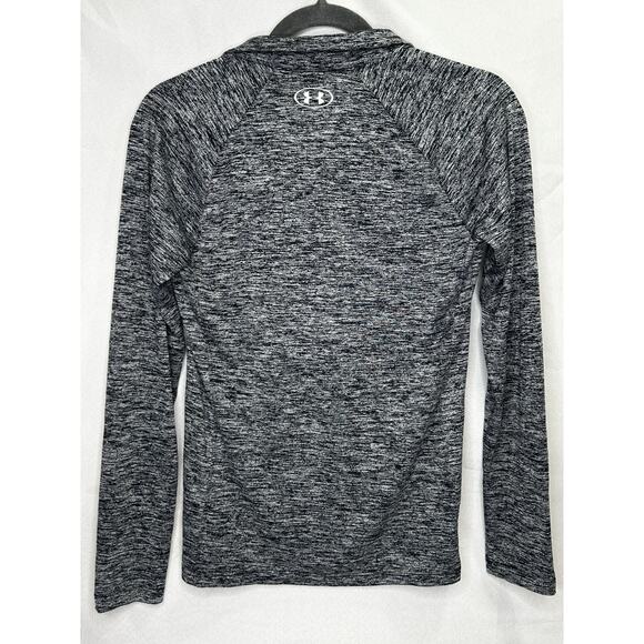 Women's Under Armor Heat Gear 1/4" Zip Pullover Small Heather Gray Long Sleeve - Picture 2 of 7